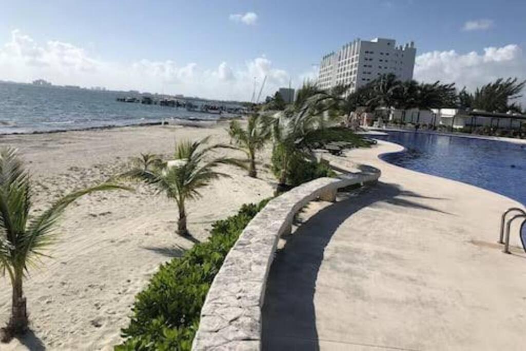 Hermoso Condo De 2 Habitaciones Frente Al Caribe 坎昆 外观 照片